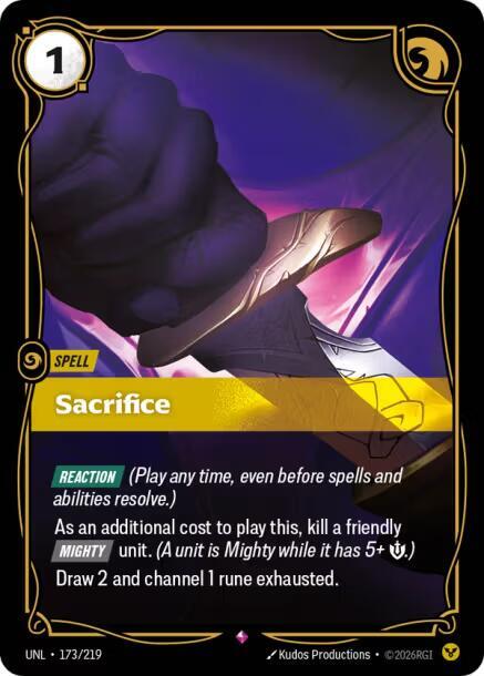 Sacrifice - 173/219 - Rare (Inglés Foil NM)