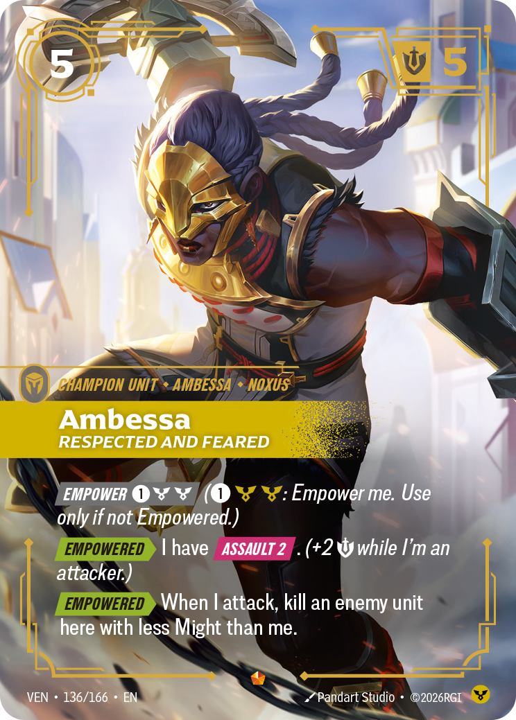 Ambessa, Respected and Feared - 136/166 - Epic (Inglés Foil NM)