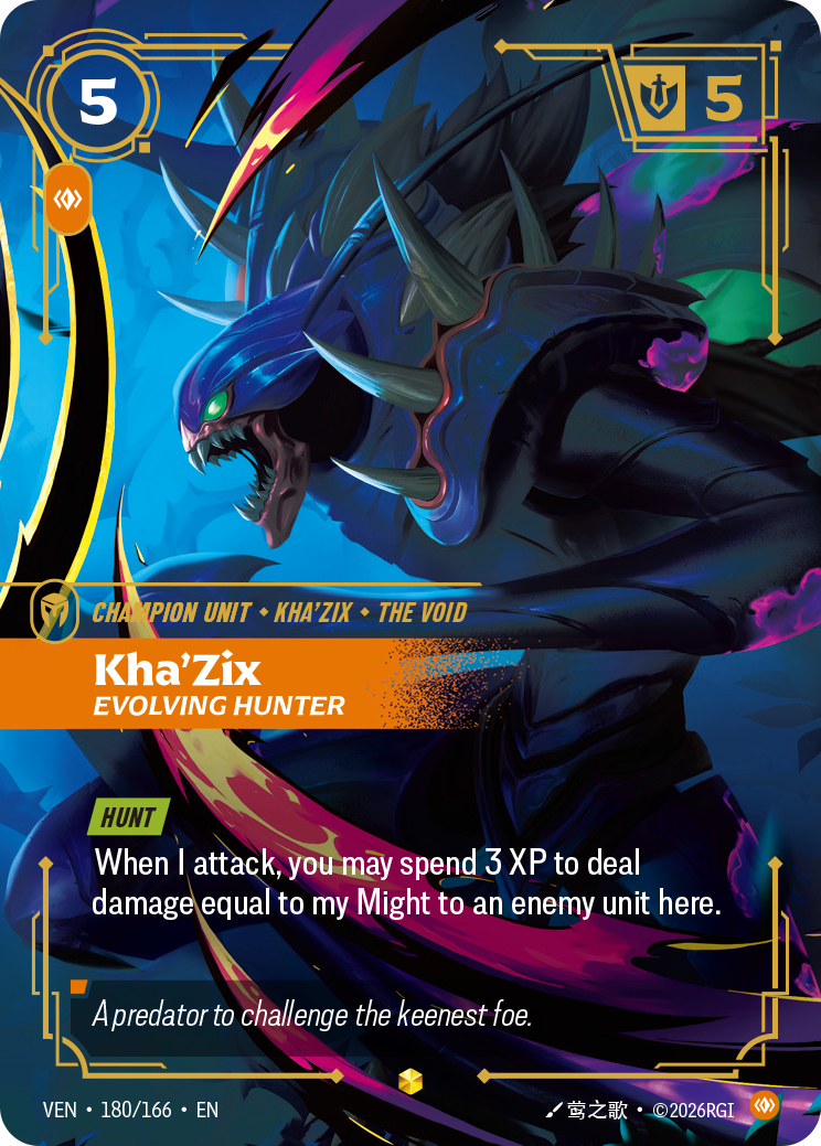 Kha'Zix, Evolving Hunter - 180/166 - Showcase (Inglés Foil NM)