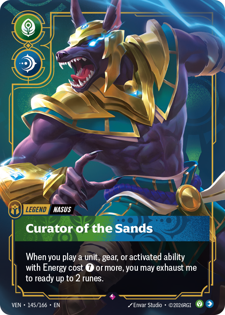 Nasus - Curator of the Sands - 145/166 - Rare (Inglés Foil NM)
