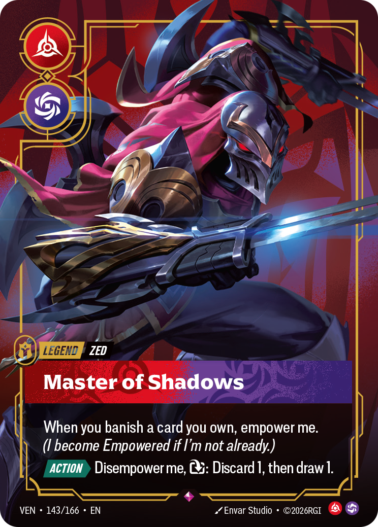 Zed - Master of Shadows - 143/166 - Rare (Inglés Foil NM)