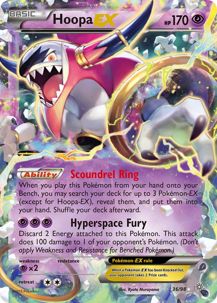 Hoopa-EX - 36/98 - Rare Holo EX (Inglés Foil MP)