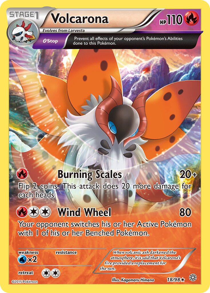 Volcarona - 18/98 - Rare (Inglés NM)