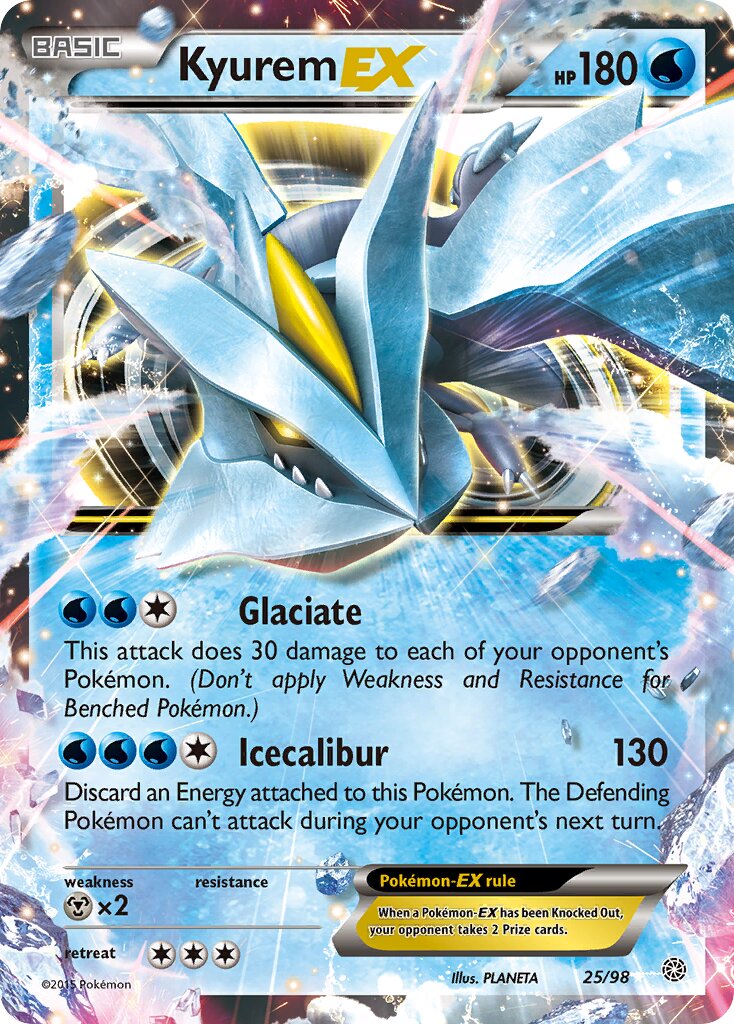 Kyurem-EX - 25/98 - Rare Holo EX (Inglés Foil LP)