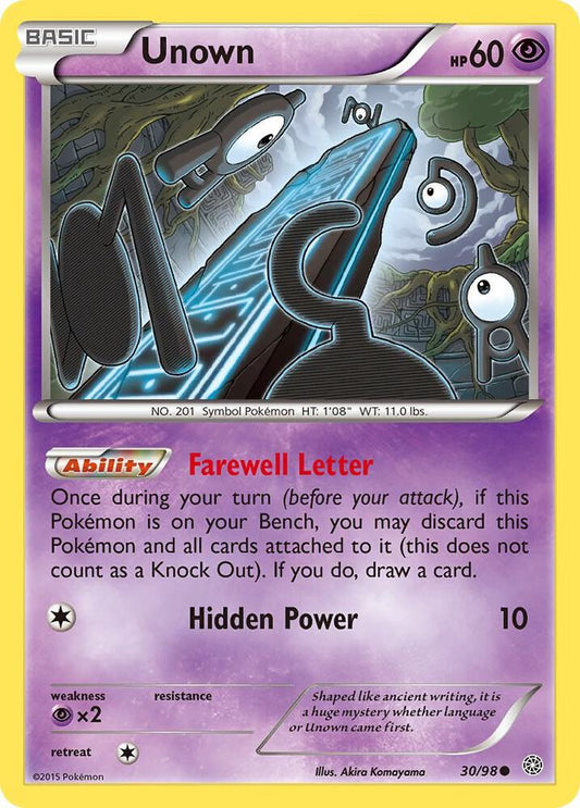 Unown - 30/98 - Common (Inglés NM)