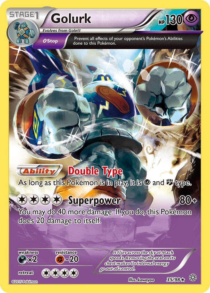 Golurk - 35/98 - Rare (Inglés NM)