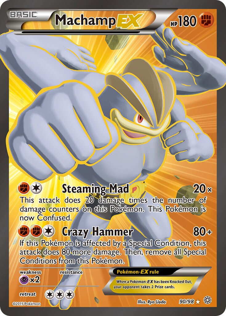 Machamp-EX - 90/98 - Rare Ultra (Inglés Foil MP)
