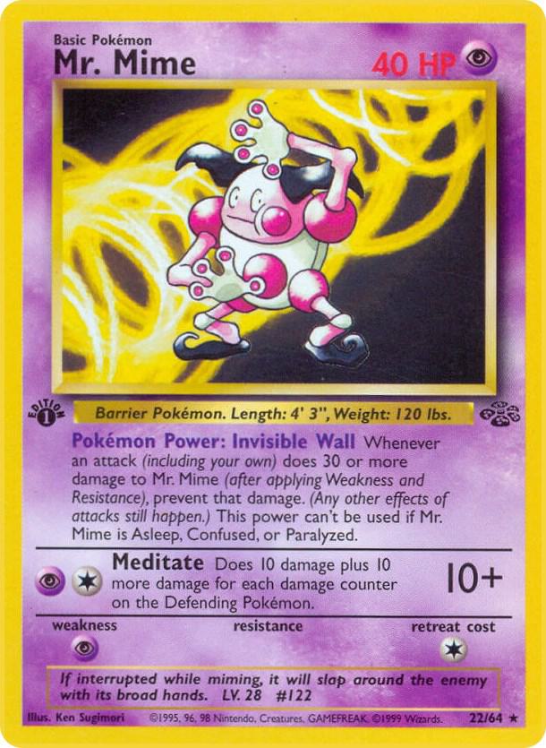 Mr. Mime - 22/64 - 1st Edition Rare (Español 1st Edition HP)