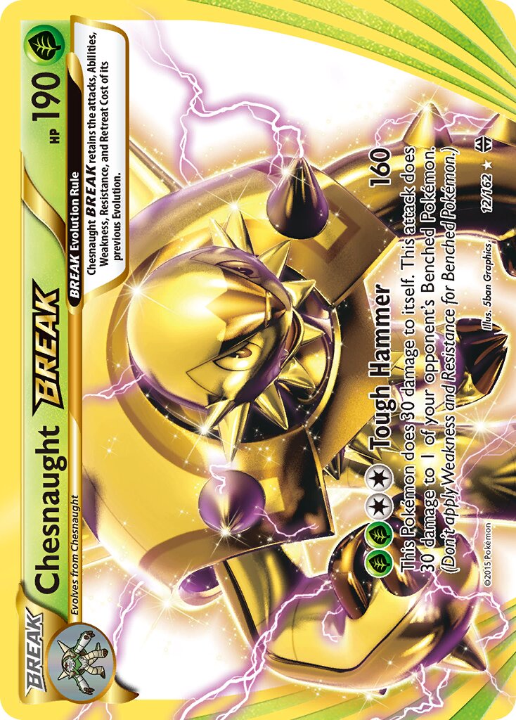Chesnaught BREAK - 12/162 - Rare BREAK (Inglés Foil MP)