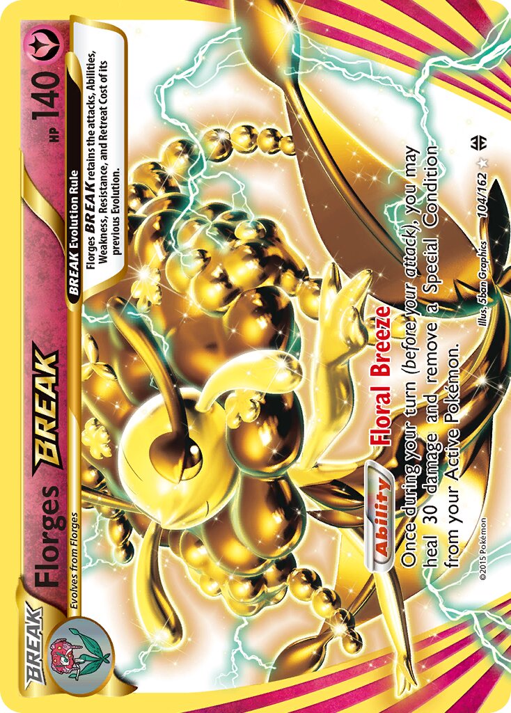 Florges BREAK - 104/162 - Rare BREAK (Inglés Foil LP)