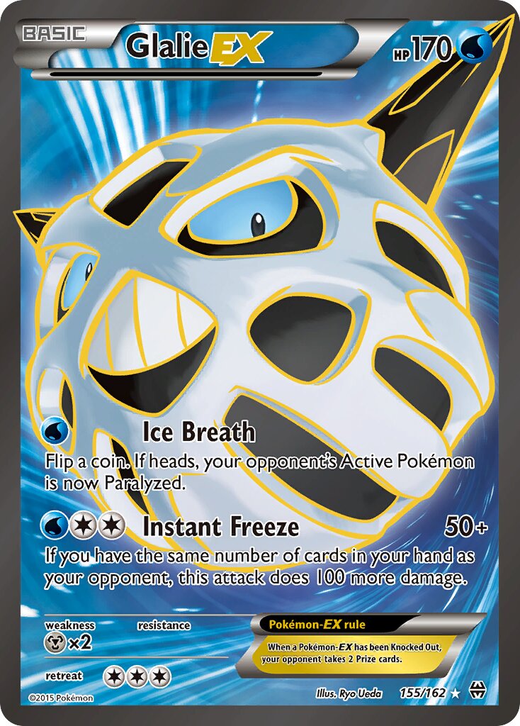Glalie-EX - 155/162 - Rare Ultra (Inglés Foil LP)