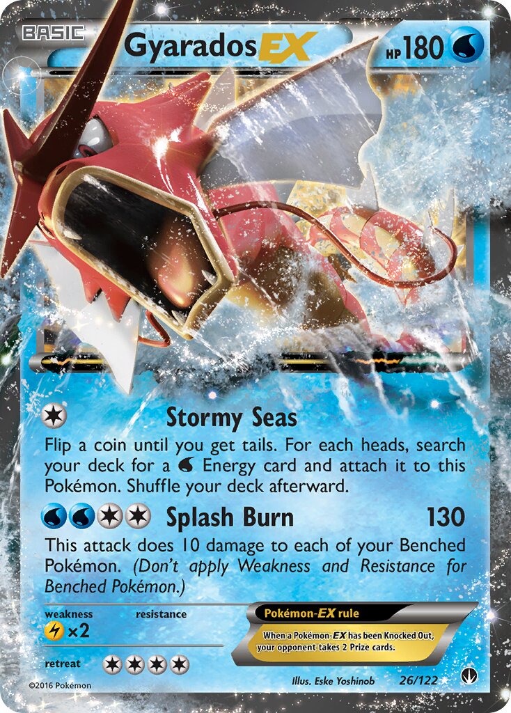 Gyarados-EX - 26/122 - Rare Holo EX (Inglés Foil LP)