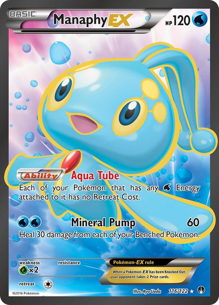 Manaphy-EX - 116/122 - Rare Ultra (Inglés Foil LP)