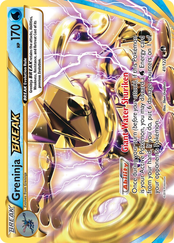 Greninja BREAK - 41/122 - Rare BREAK (Inglés Foil NM)