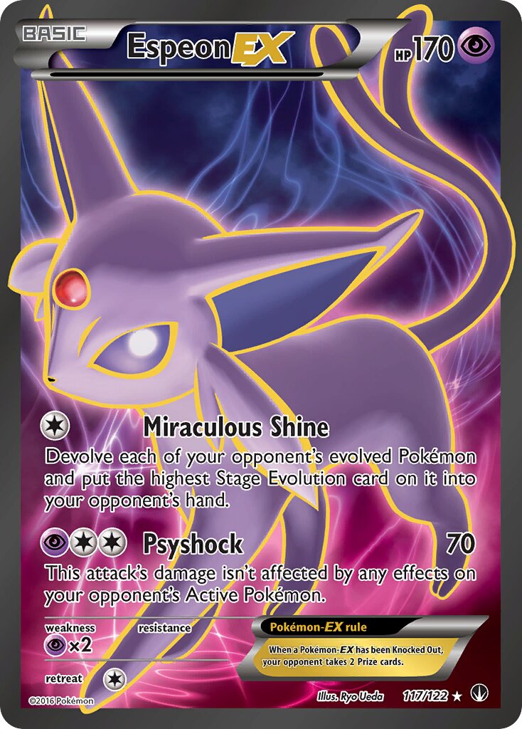 Espeon-EX - 117/122 - Rare Ultra (Inglés Foil LP)