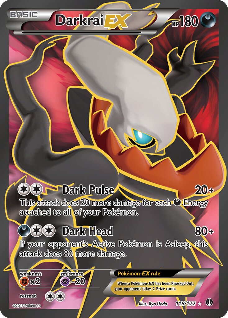 Darkrai-EX - 118/122 - Rare Ultra (Inglés Foil MP)
