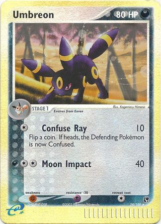 Umbreon - 24/100 - Rare Reverse Holo - LP