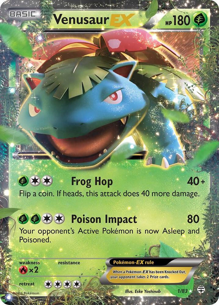Venusaur-EX - 1/83 - Rare Holo EX (Inglés Foil LP)