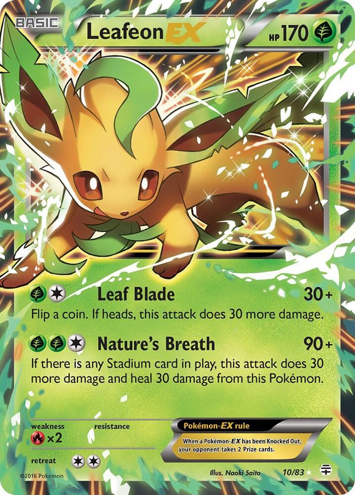 Leafeon-EX - 10/83 - Rare Holo EX (Inglés Foil LP)