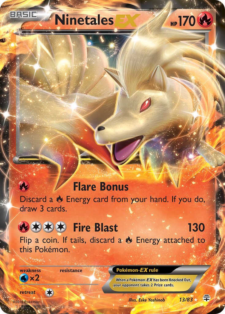 Ninetales-EX - 13/83 - Rare Holo EX (Inglés Foil LP)