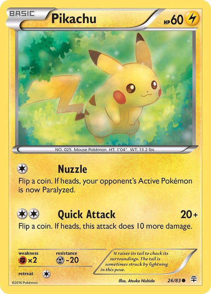 Pikachu - 26/83 - Common (Inglés Reverse Holo NM)