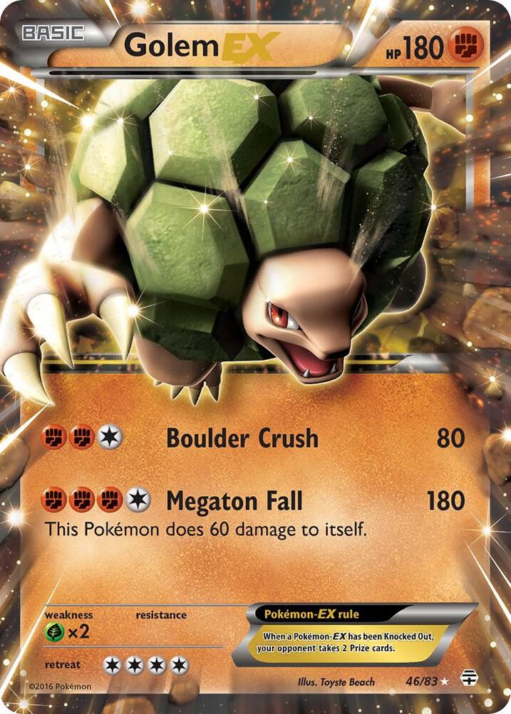 Golem-EX - 46/83 - Rare Holo EX (Inglés Foil NM)
