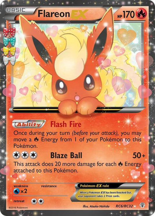 Flareon-EX - RC6/RC32 - Rare Holo EX (Inglés Foil LP)