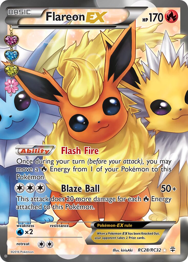 Flareon-EX - RC28/RC32 - Rare Ultra (Inglés Foil MP)