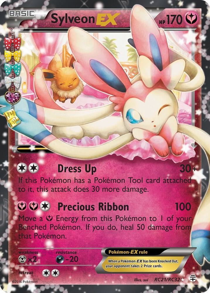 Sylveon-EX - RC21/RC32 - Rare Holo EX (Inglés Foil NM)