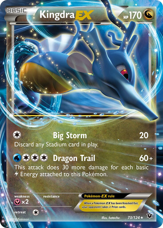 Kingdra-EX - 73/124 - Rare Holo EX (Inglés Foil MP)