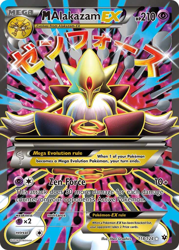 M Alakazam-EX - 118/124 - Rare Ultra (Inglés Foil LP)