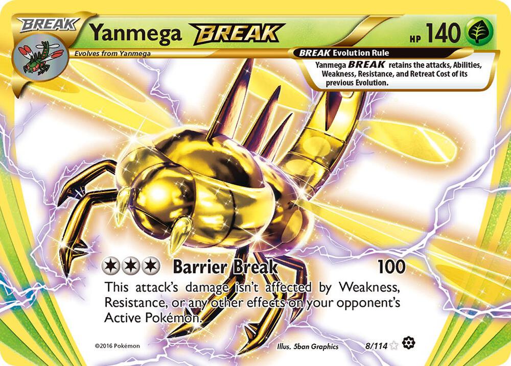 Yanmega BREAK - 8/114 - Rare BREAK (Inglés Foil NM)