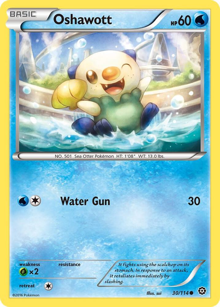 Oshawott - 30/114 - Common (Inglés Reverse Holo NM)
