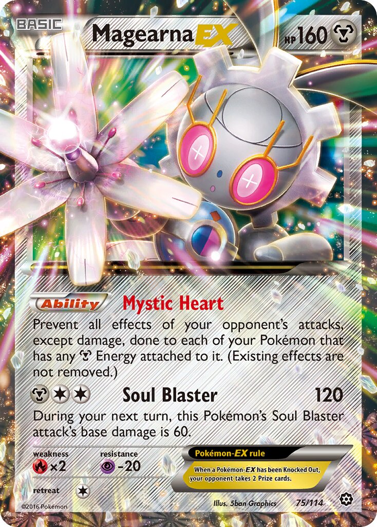 Magearna-EX - 75/114 - Rare Holo EX (Inglés Foil MP)
