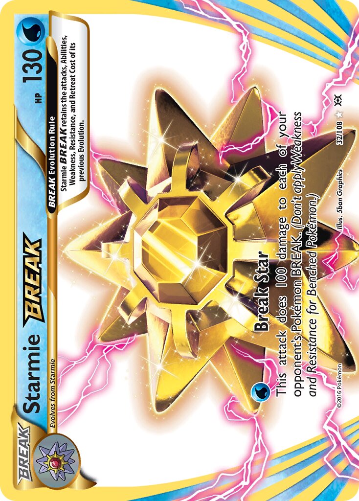 Starmie BREAK - 32/108 - Rare BREAK (Inglés Foil NM)