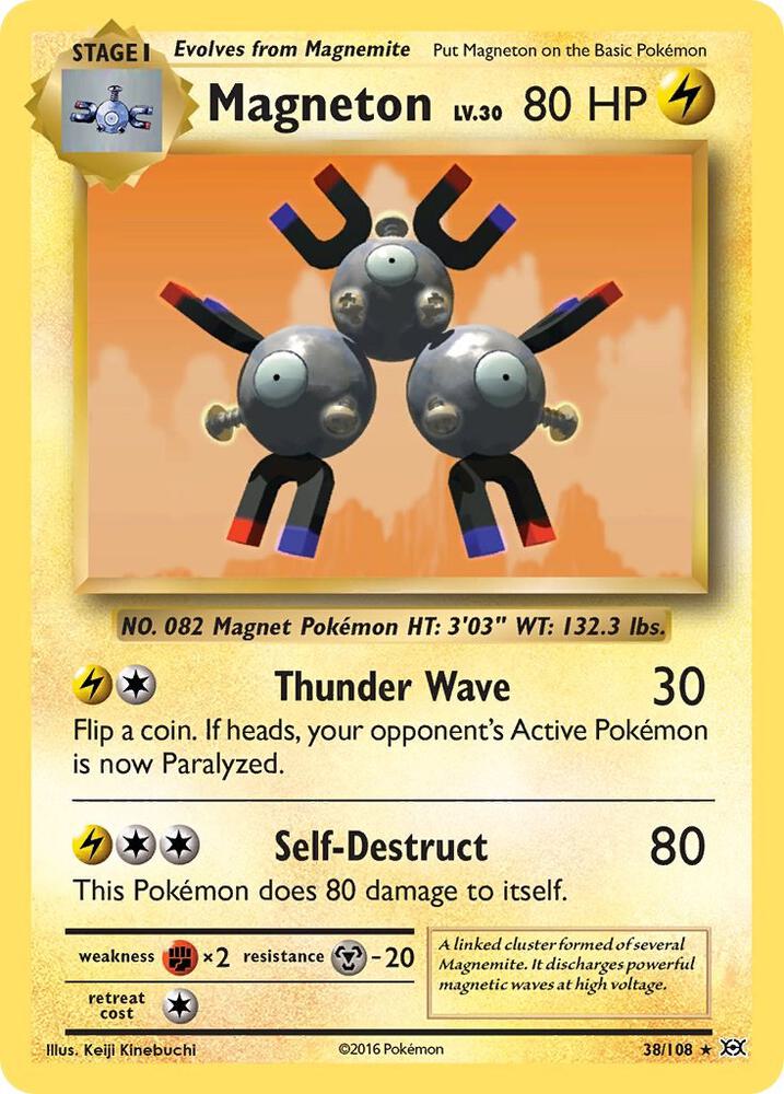 Magneton - 38/108 - Rare Holo (Inglés Foil NM)
