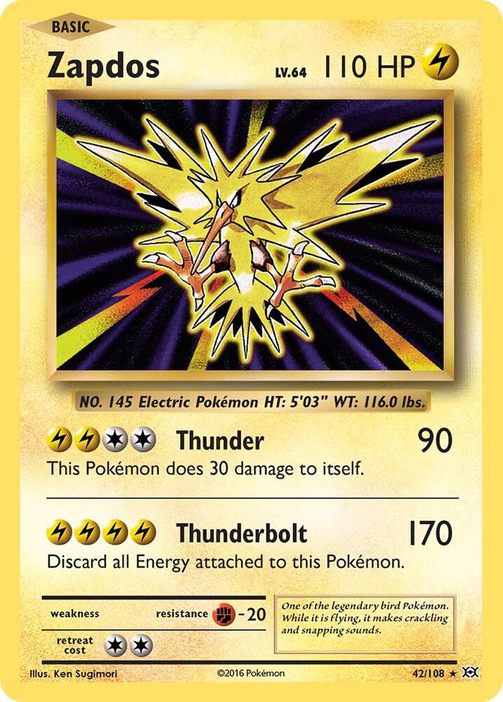 Zapdos - 42/108 - Rare Holo (Español Foil NM)
