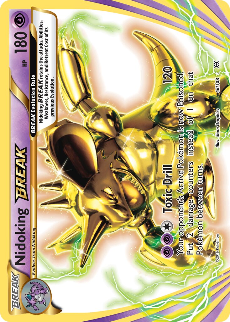 Nidoking BREAK - 46/108 - Rare BREAK (Inglés Foil LP)