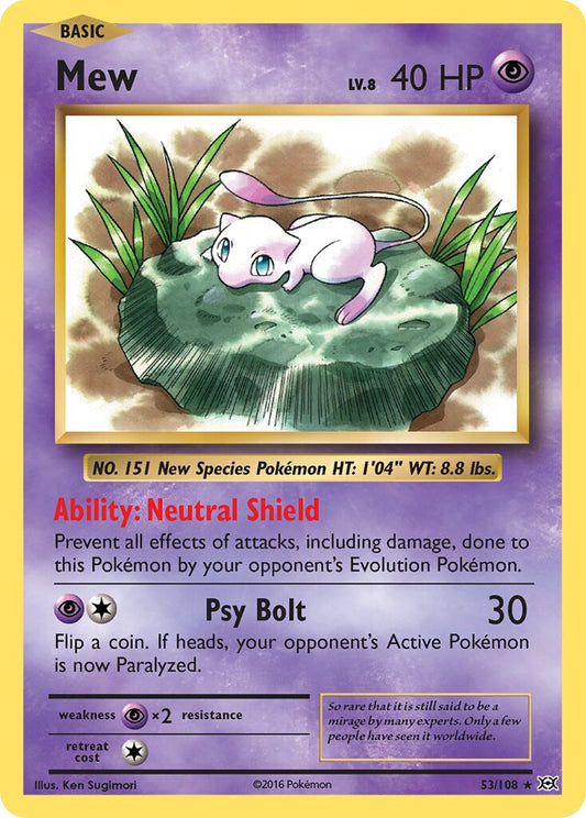 Mew - 53/108 - Rare Holo (Inglés Foil LP)