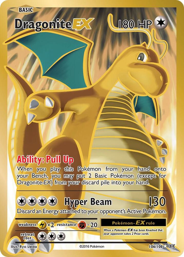 Dragonite-EX - 106/108 - Rare Ultra (Inglés Foil NM)