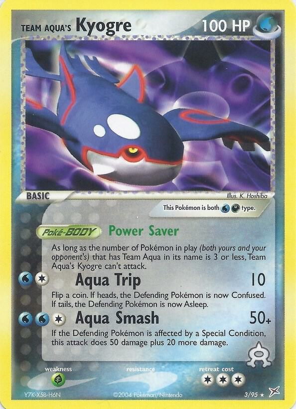 Team Aqua's Kyogre - 3/95 (EX Team Magma vs Team Aqua) - 003/095 - Rare (Inglés LP)