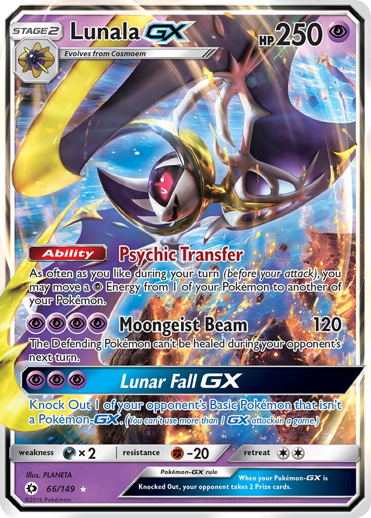 Lunala-GX - 66/149 - Rare Holo GX (Inglés Foil NM)