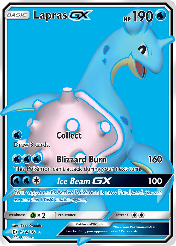 Lapras-GX - 139/149 - Rare Ultra (Inglés Foil NM)
