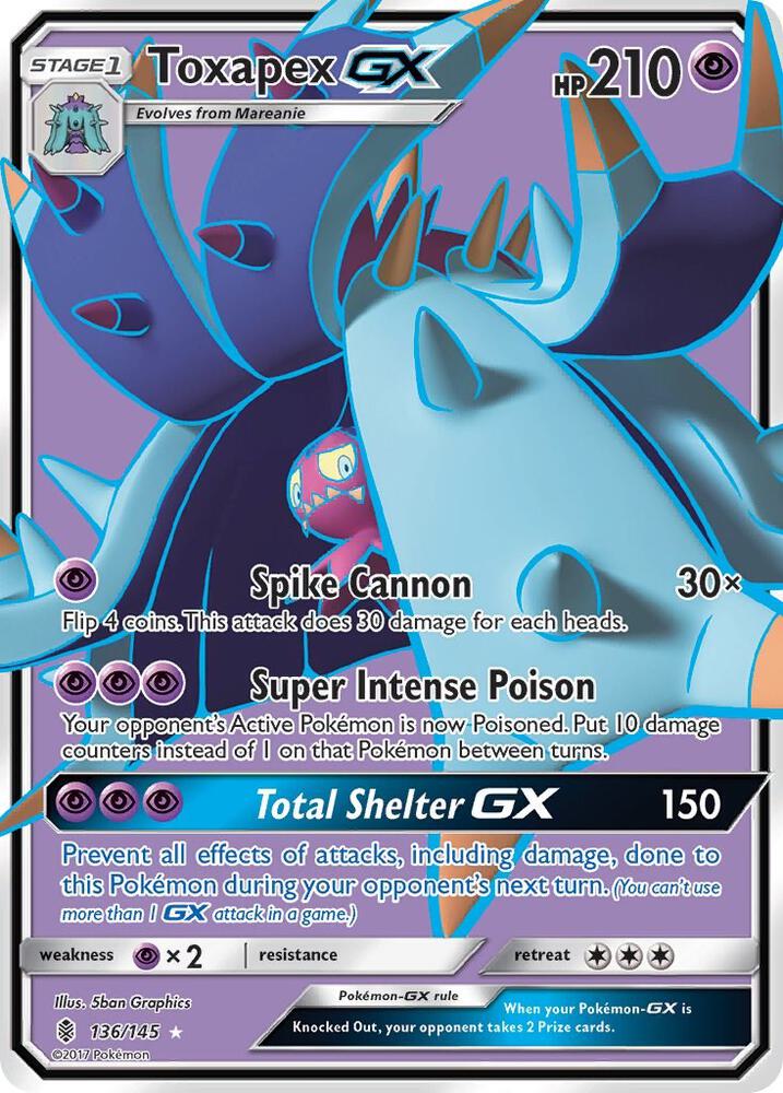 Toxapex-GX - 136/145 - Rare Ultra (Español Foil NM)