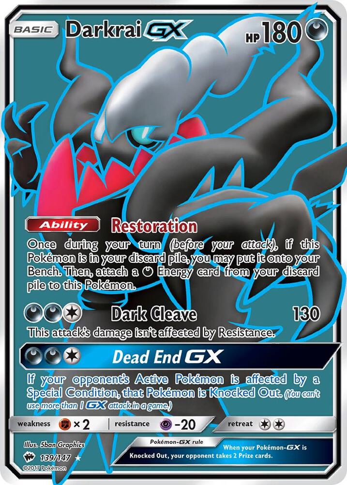 Darkrai-GX - 139/147 - Rare Ultra (Inglés Foil HP)