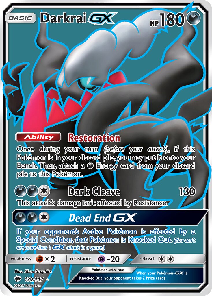 Darkrai-GX - 139/147 - Rare Ultra (Inglés Foil LP)