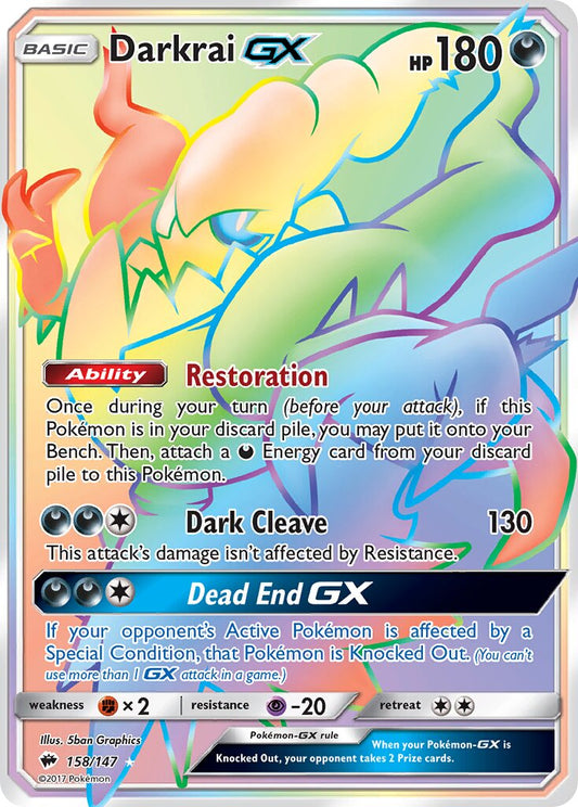 Darkrai-GX - 158/147 - Rare Rainbow (Español Foil LP)
