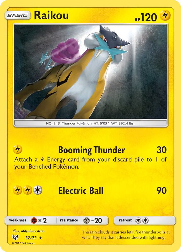 Raikou - 32/73 - Rare Holo (Inglés Foil LP)