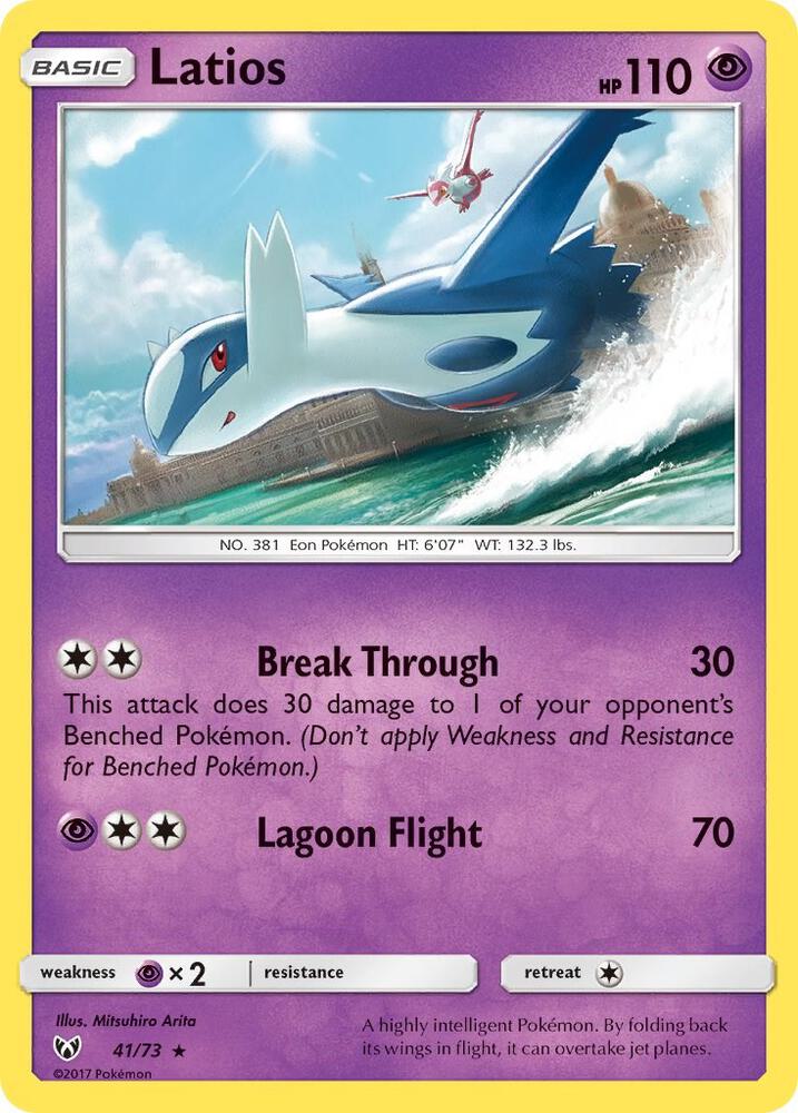 Latios - 41/73 - Rare Holo (Inglés Reverse Holo LP)