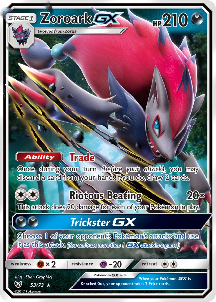 Zoroark-GX - 53/73 - Rare Holo GX (Inglés Foil NM)